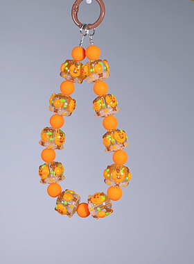 好柿发生手机挂绳手腕款可爱手绘串珠挂绳独特好看手机链挂手腕