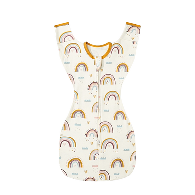 insular新生婴儿投降式防惊跳睡袋夏季宝宝襁褓防踢被可拆袖四季