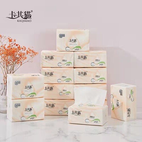 卡其猫加厚面巾纸抽纸