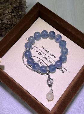 【湖光山色】天然蓝绿萤石国风柠檬晶手链轻奢小众精致高级感手饰