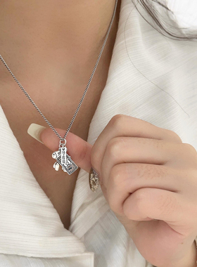 银瑞泰s925纯银马上有钱精工项链女ins2024年秋冬新款高级毛衣链