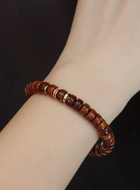 库克手串直切药片搭配绿松石简约手链女新中式文玩手串男国风简约