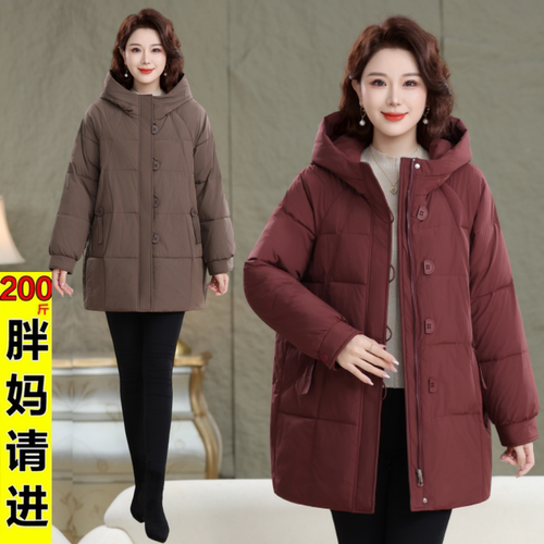 大码棉袄中老年棉衣女外套200斤