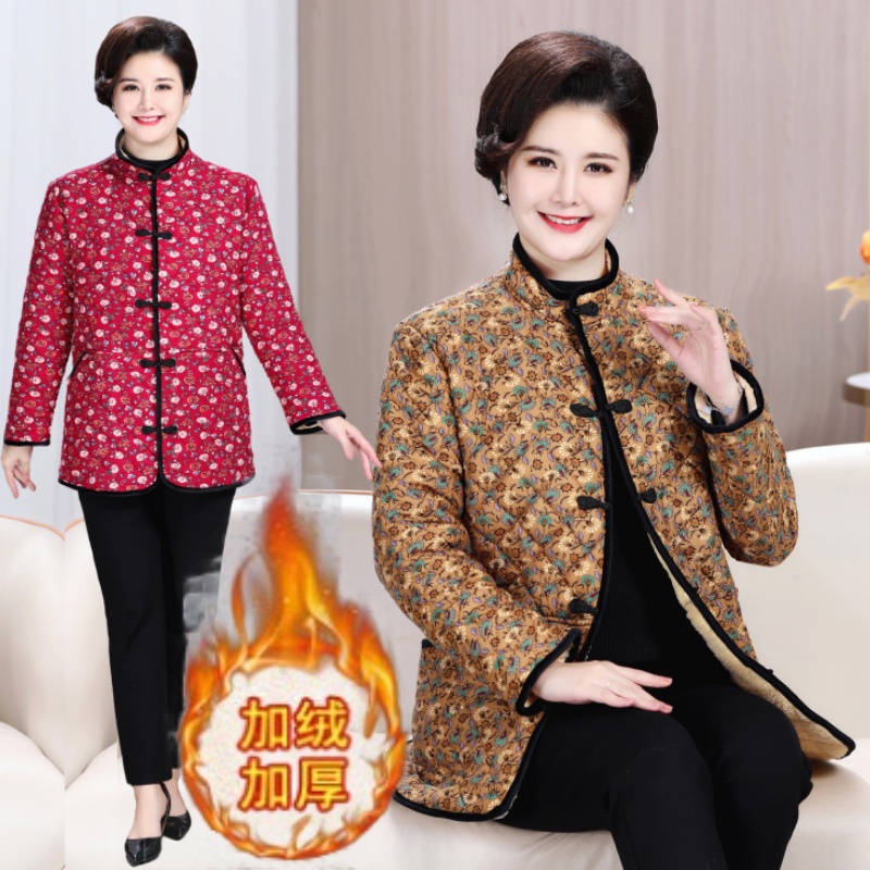 保暖棉袄大码女中老年人棉服