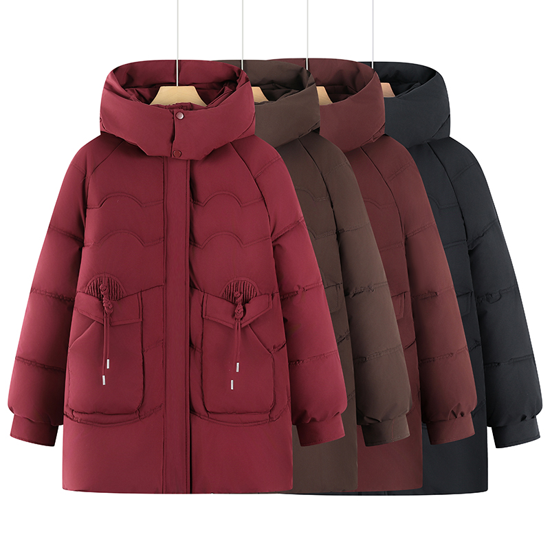 新款中老年棉衣妈妈冬装羽绒棉服