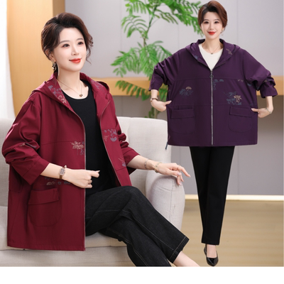 200斤胖妈妈春装外套加肥加大码