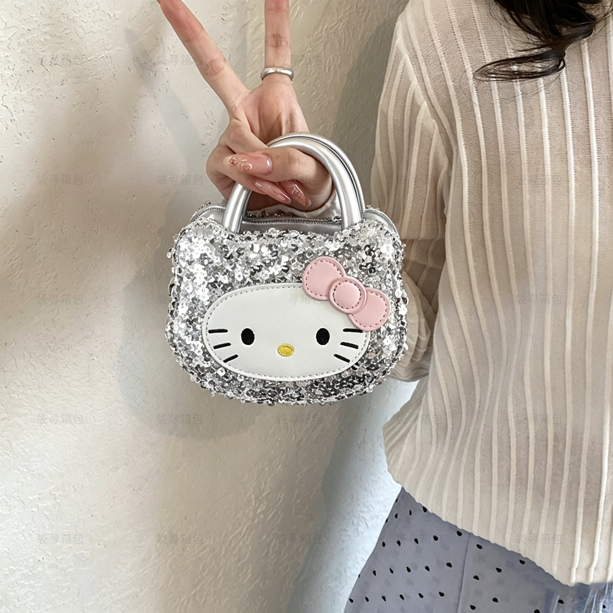 女童公主包包2026新款斜挎包儿童可爱kt手提包小女孩亮片外出挎包