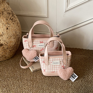女童甜美包包2026新款儿童斜挎包可爱公主水桶包小女孩宝宝拜年包