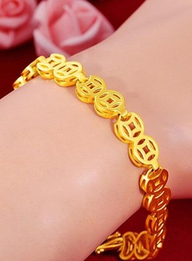 金店款招财转运铜钱手链