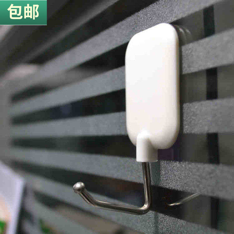 包邮 强力粘钩衣帽挂钩办公简约挂勾日式粘胶式勾子厨房贴钩3个装