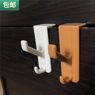 包邮 门后挂钩免打钉衣柜门板挂钩2个衣帽双头挂勾子浴室可调节勾