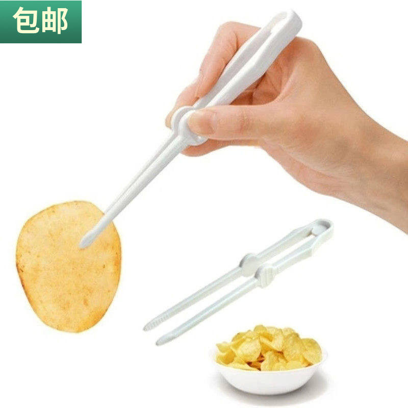包邮 KM 创意食品夹点心夹零食薯片夹糕点夹防滑夹不脏手镊子