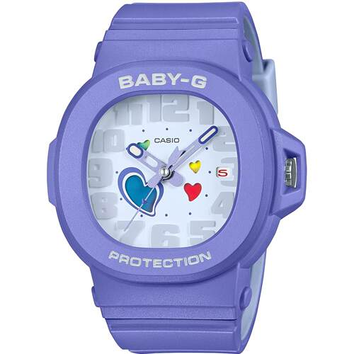 CASIO卡西欧Baby G BGA 10 6A紫色树脂石英手表女士42mm