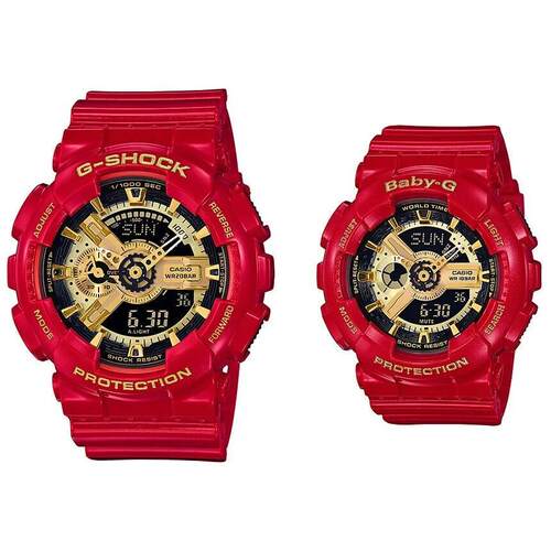 CASIO卡西欧G Shock GA110VLA 4A中国NY特别版模拟数字红色树脂