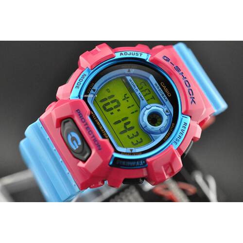 CASIO卡西欧G SHOCK 8900SC 4系列男士粉色蓝色数字手表