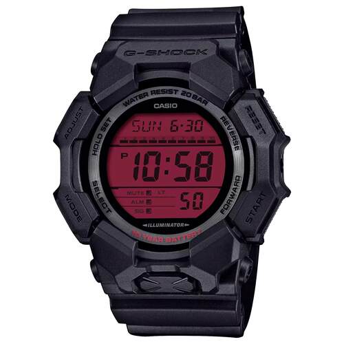 CASIO卡西欧G Shock数字的GD 010系列男士黑色手表GD010BBR