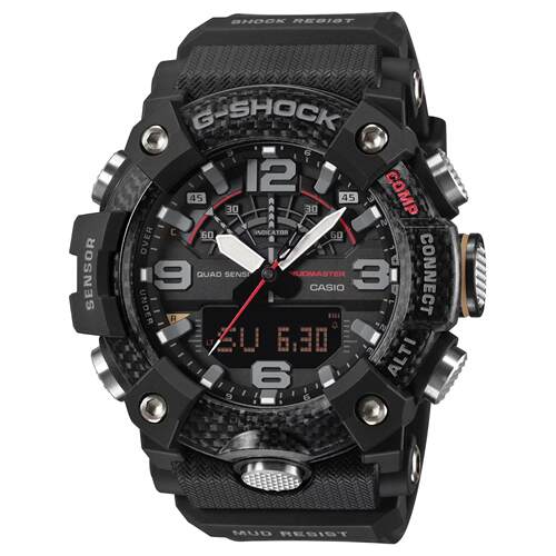 CASIO卡西欧G Shock Mudmaster黑色表盘树脂表带手表GGB100X 1A