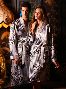 情侣睡衣夏季夏天女韩版丝质男休闲薄款家居服男款套装7516-7517