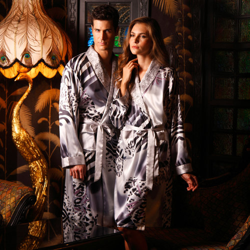 夏季韩版丝质休闲男款情侣睡衣