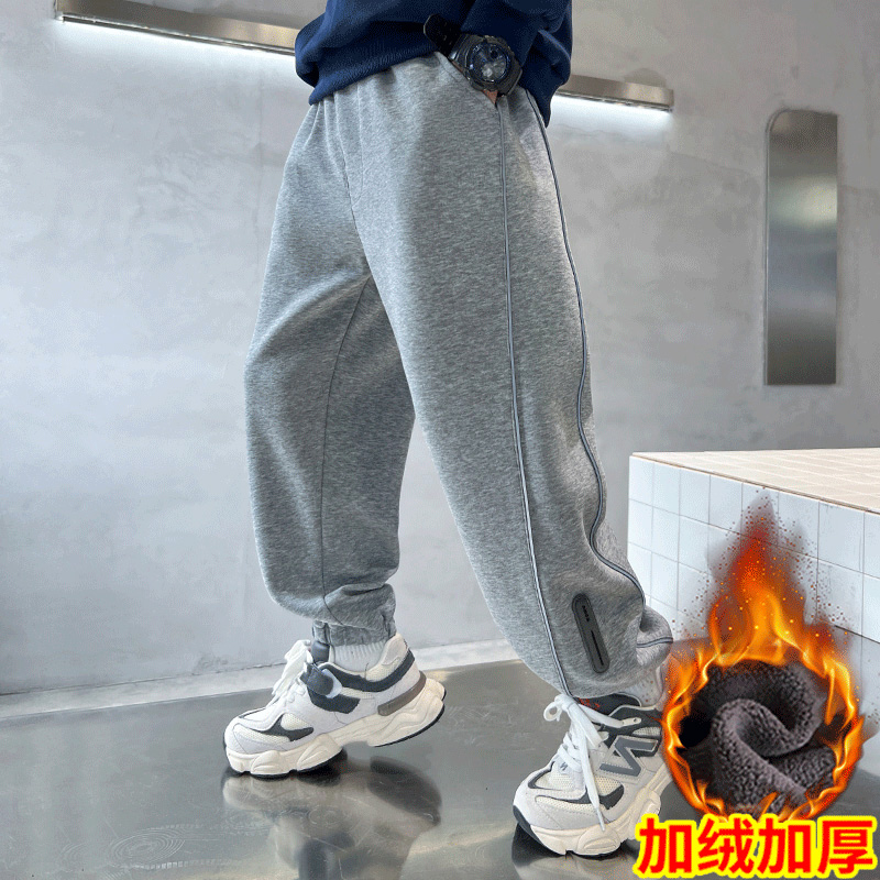 男童裤子2025春秋卫裤中大童长裤男孩新款休闲儿童宽松运动裤秋冬