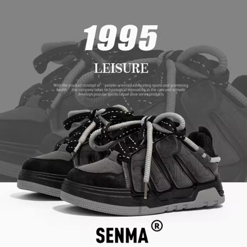 森马春秋新款太空灰麦旋风男女同款情侣鞋运动休闲板鞋复古男鞋潮