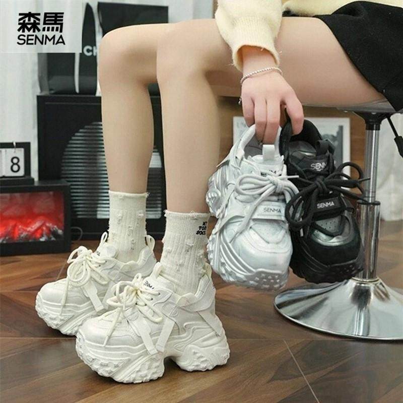 森马女鞋老爹鞋女款2025新款厚底增高春季学生百搭圆头运动休闲鞋