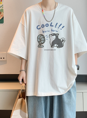 现货:B316潮牌美式港风夏季t恤内景圆领宽松短袖男潮牌流行t恤