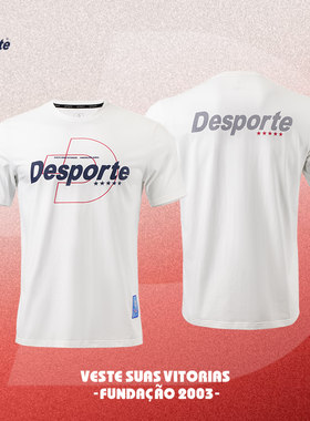 Desporte 运动品牌2026新款高级感印花男士t恤男款夏白色短袖男