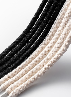 LANCEMAKER配空军一号黑武士AJ1腰果花DUNK帆布棉麻绳7mm圆形鞋带