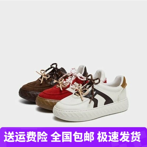 商场同款2025新款小音符小白鞋板鞋厚底运动休闲鞋女鞋EPC08CM5