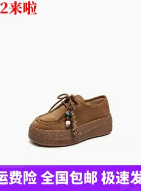 商场同款2025新款复古运动休闲鞋厚底深口鞋单鞋女鞋子J0261CM5