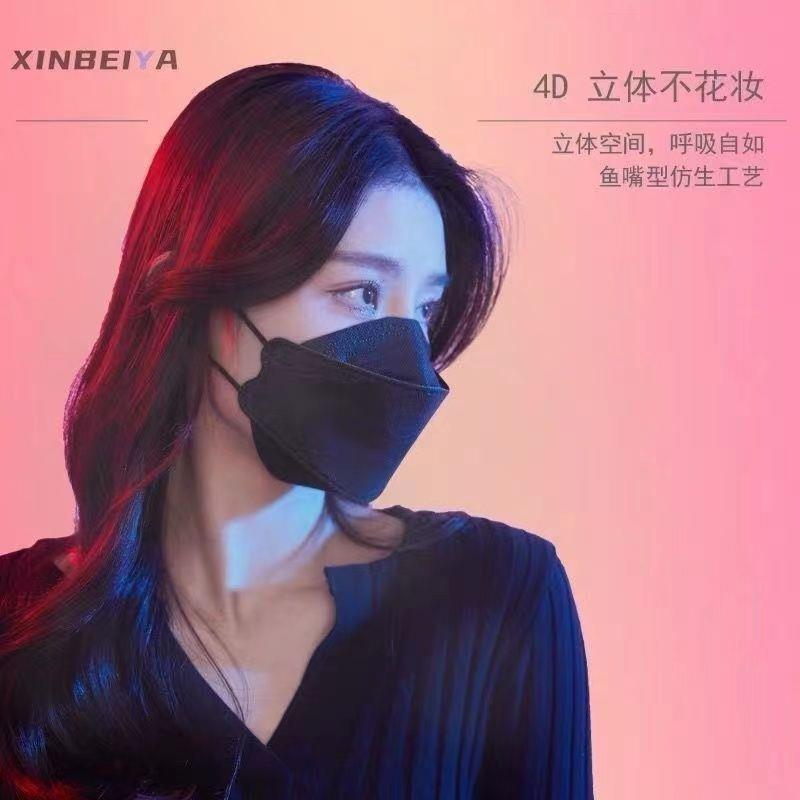 KF94口罩立体鱼嘴柳叶型韩版四层口罩防护男女透气防尘口罩精包装
