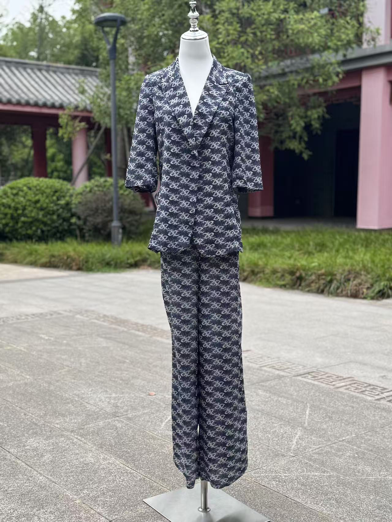 轻奢T138专柜正品2026春装新款时尚气质百搭显瘦西装裤子套装