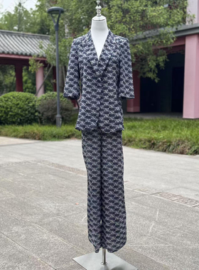 轻奢T138专柜正品2025春装新款时尚气质百搭显瘦西装裤子套装