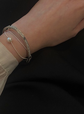 双层天然珍珠小众小众设计