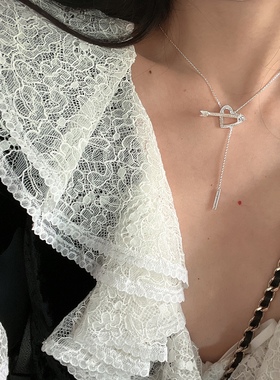 小众锁骨链爱恋纯银锁骨链