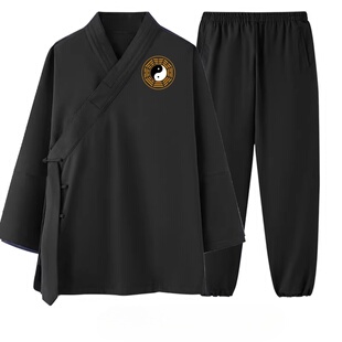 男女太极服斜襟短袍修禅打坐三清领居士服道服道袍 武当山道士服装
