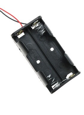 2节5号黑色电池盒 DIY制作材料 带线五号干电池座 3V两节AA电池仓