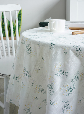 田园风ins餐桌台布碎花蕾丝桌布小清新野餐布长方形茶几盖布