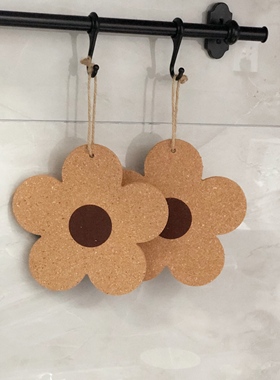 ins家用花朵隔热垫餐桌防烫软木餐垫杯垫锅垫北欧可悬挂