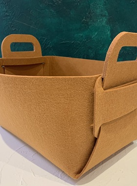 ins风毛毡收纳筐家用零食玩具杂物脏衣服桌面置物收纳篮