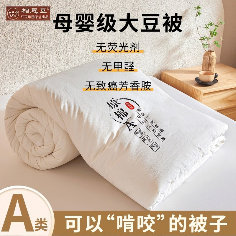 原棉大豆纤维丨高端被子春秋加厚冬被芯四季通用保暖可裸睡-1