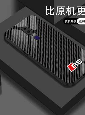 适用【OPPOA9】宝马Mpower液态玻璃亮面手机壳RS电镀全包镜头冰感轻奢高档软边抗摔耐脏保护套