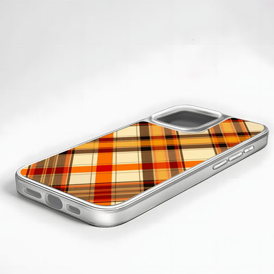 彩色格子布大孔电镀黑框磨砂磁吸碳纤纹手机壳适用苹果iphone17promax华为MATE60PROP70PRO12/13/14