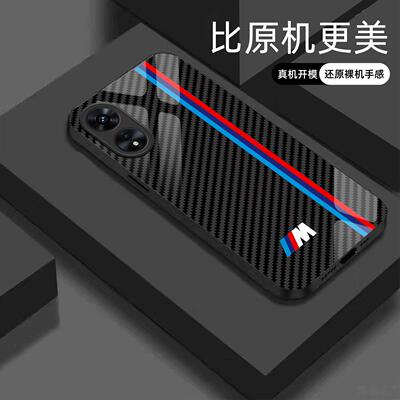 适用【OPPOA1Pro】宝马Mpower液态玻璃亮面手机壳RS电镀全包镜头冰感轻奢高档软边抗摔耐脏保护套