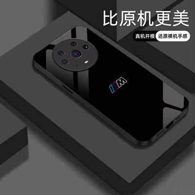 适用【荣耀magic3PRO】宝马Mpower液态玻璃亮面手机壳RS电镀全包镜头冰感轻奢高档软边抗摔耐脏保护套