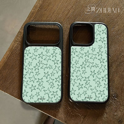 之简ZHIJIAN《星群密布》电镀黑框磨砂磁吸手机壳适用苹果iphone17promax华为碳纤维MATE60PROP70ULTRA