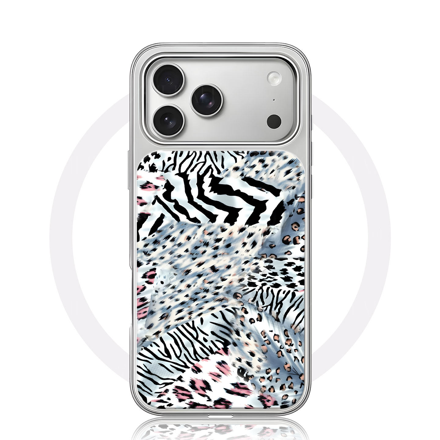 动物纹拼接大孔电镀黑框磨砂磁吸碳纤纹手机壳适用苹果iphone17promax华为小米14PRO全包按键15/16PLUS