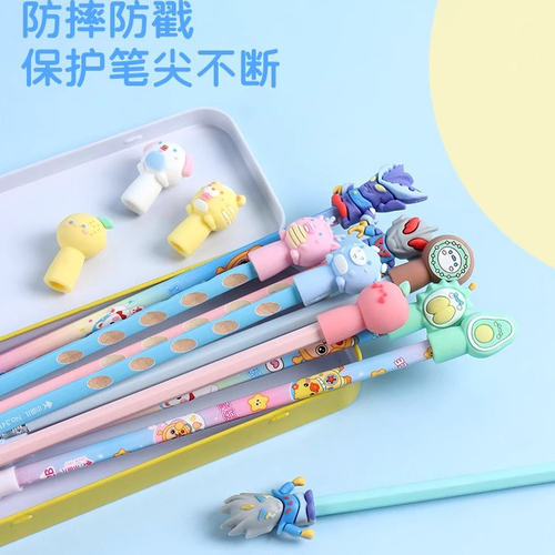 小鱼儿卡通软胶可爱铅笔套