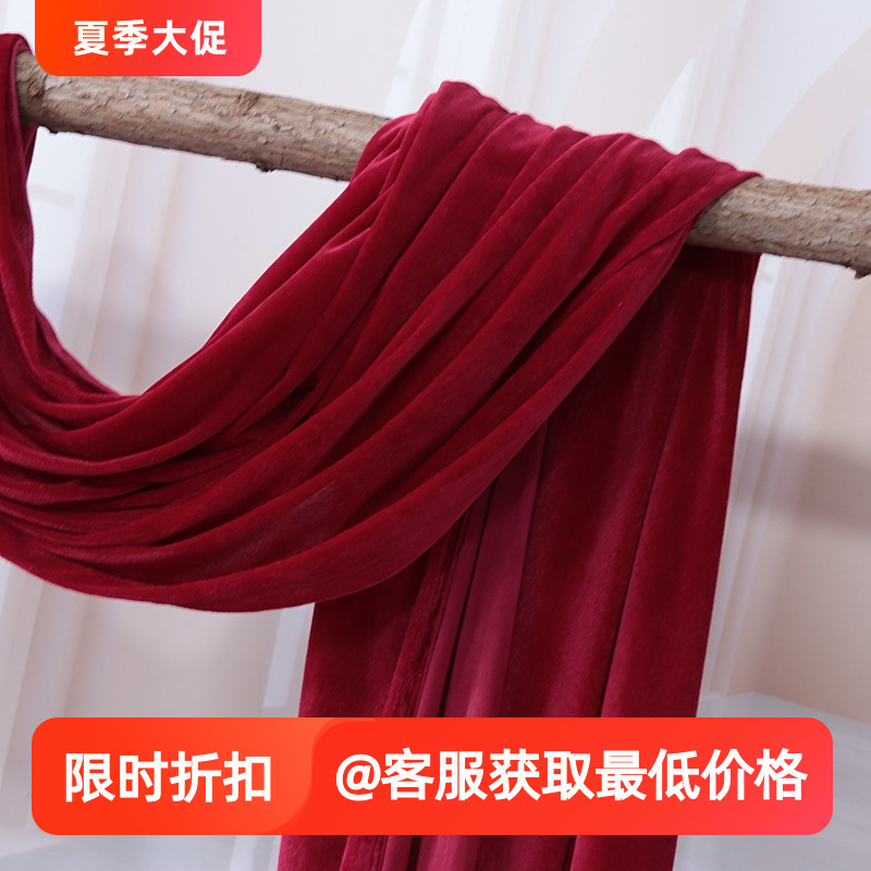絨布加厚金絲絨婚慶布幔紗幔布